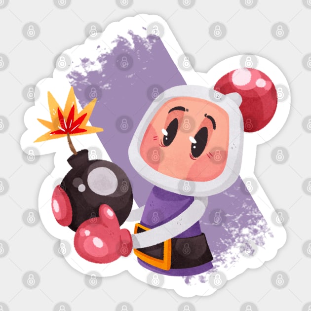 Bomberman Sticker by Kathillustra